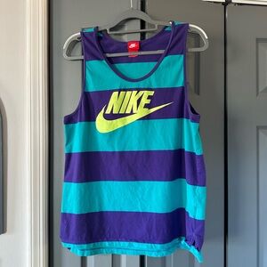 Nike Vintage Tank Top - Purple and Teal Stripes